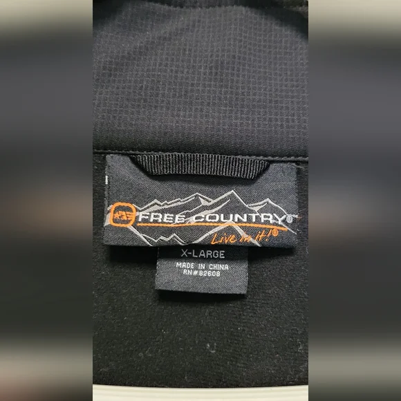 Free Country Men's Performance Jacket in Black - Picture 6 of 9